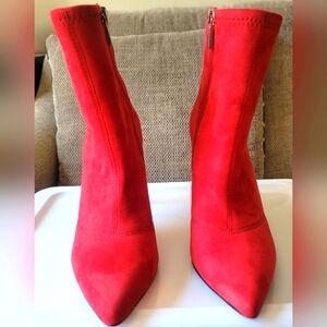 Red Suede Women's Boots